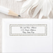 Chic Silver Glitzer Trim - Adressenaufkleber (Insitu)