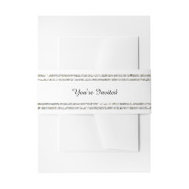 Chic Silver Glitzer Trim - Bauchband Einladungsbanderole