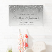 Chic Silver Glitzer Tropfen Abschluss Banner (Insitu)