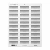 Chic Silver Glitzer Tropfen Hochzeit Rücksendeadre (Vorne)