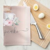 Chic Silver Glitzer Tropfen Mixer Blume Rose Gold Geschirrtuch (Viertel Falte)