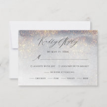 Chic Silver Gold Glitzer Watercolor Luxus Hochzeit
