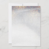 Chic Silver Gold Glitzern Watercolor Wedding Einladung (Rückseite)