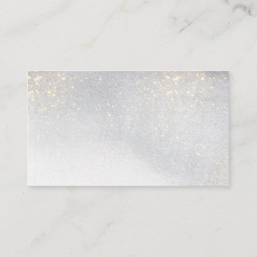 Chic Silver Gold Glitzern Watercolor Wedding Platzkarte (Rückseite)