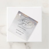 Chic Silver Gold Sparkle Watercolor Luxus Hochzeit Geschenkanhänger (Beispiel)