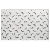 Chic Silver Grau and White Dragonfly Stoff (Fat Quarter (45,7 x 55,9 cm))