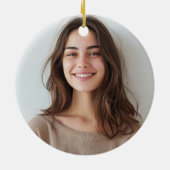 Chic Silver Gray Abschluss Foto 2025 Weihnachten Keramik Ornament (Hinten)