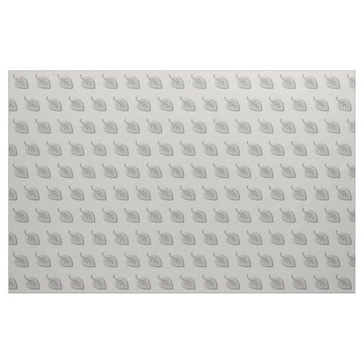 Chic Silver Gray Blätter Pattern Stoff (Yard (91,4 cm))