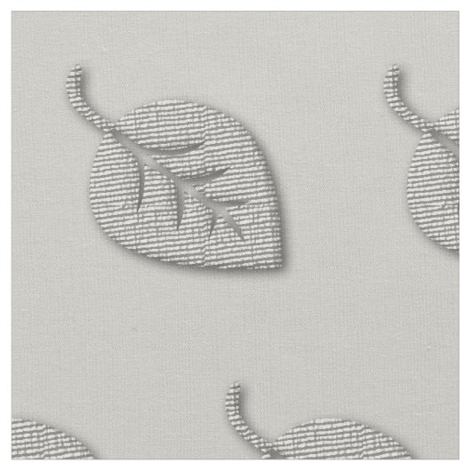 Chic Silver Gray Blätter Pattern Stoff (Nahaufnahme)