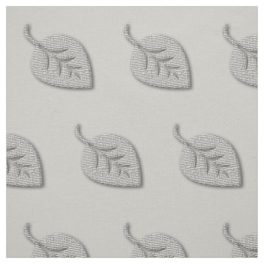 Chic Silver Gray Blätter Pattern Stoff (Muster)