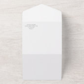 Chic Silver Gray Calligraphy Lässig Wedding All In One Einladung (Außenbereich)