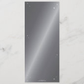 Chic Silver-Gray Diamond Spider Web Flat 4 Course Menükarte (Rückseite)