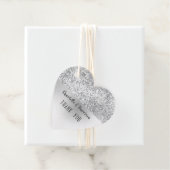 Chic Silver Gray Imitats Glitzer Geschenkanhänger (Beispiel)