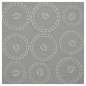 Chic Silver Gray Leaf Muster Stoff (Muster)