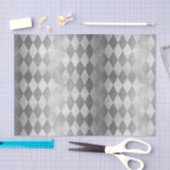 Chic Silver Harlequin Diamond-Musterpapier Seidenpapier (Handwerk)