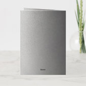 Chic Silver Heart 25. Hochzeitstag Karte (Rückseite)