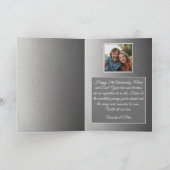 Chic Silver Heart 25. Hochzeitstag Karte (Innenseite)