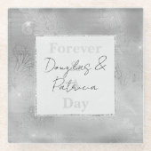 Chic Silver Lace Glasuntersetzer (Vorderseite)