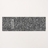 Chic Silver Leopard Print Personalisiert Yogamatte (Rückseite (Horizontal))