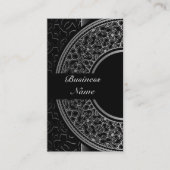 Chic Silver Medallion Business Card 4 Visitenkarte (Vorderseite)
