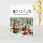 CHIC SILVER MERRY CHRISTMAS BUSINESS HOLIDAY FOTO KARTE (Gelbe Blume)