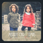 CHIC SILVER MERRY CHRISTMAS FERIENADRESSE FOTO QUADRATISCHER AUFKLEBER<br><div class="desc">EINZIGARTIGE,  MODERNE,  ZEITGENÖSSISCHE,  TRENDY,  MINIMAL,  BOLD,  BRIGHT,  FUN,  CHEERFUL Produktpalette und koordinierte Kollektionen. Hoffe,  dass du...  Für weitere Anpassungen oder andere passende Artikel kontaktieren Sie mich bitte unter yellowfebstudio@gmail.com</div>