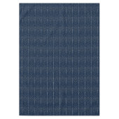 Chic Silver Navy Blue Elegant Deko Luxury Klasse Tischdecke (Vorderseite)