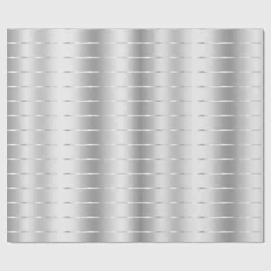 Chic Silver Ribbon Bow Brautparty Geschenkpapier (Flach)