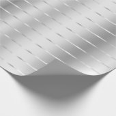 Chic Silver Ribbon Bow Brautparty Geschenkpapier (Ecke)