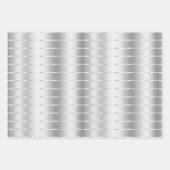 Chic Silver Ribbon Bow Brautparty Geschenkpapier Set (Vorderseite)