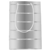 Chic Silver Ribbon Bow Brautparty Mittlere Geschenktüte (Vorderseite)