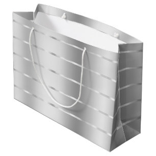 Chic Silver Ribbon Brautparty Große Geschenktüte