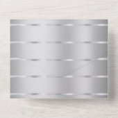 Chic Silver Ribbon Wedding All In One Einladung (Rückseite)