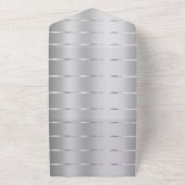 Chic Silver Ribbon Wedding All In One Einladung (Außenbereich)