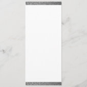 Chic Silver Royal Blue Wedding Menu Menükarte (Rückseite)