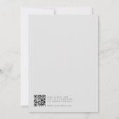 Chic Silver Script Wedding Einladung (Rückseite)