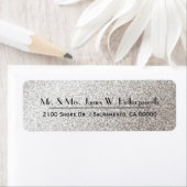 Chic Silver Sparkle Custom Rücksendeadresse (Insitu)