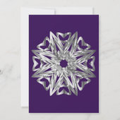 Chic Silver Stars Einladung für neue Jahre (Rückseite)