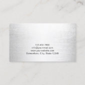 Chic Silver & Turquoise Ribbon Personal Shopper Visitenkarte (Rückseite)