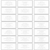 Chic Silver Typografy Wedding Guest Address Label (Vorderseite)