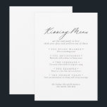 Chic Silver Wedding Kissing Menu Game Card<br><div class="desc">Diese schicke silberne Hochzeitskissingkarte eignet sich perfekt für einen rustikalen Hochzeitsempfang. Das schlichte und elegante Design zeichnet sich durch klassische und extravagante Schrift-Typografie in Silber aus.</div>