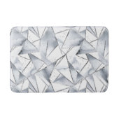 Chic Silver White Triangle Weihnachten Badematte (Vorderseite)