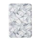 Chic Silver White Triangle Weihnachten Badematte (Vorderseite Vertikal)