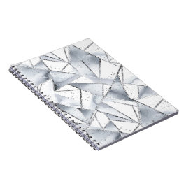 Chic Silver White Triangle Weihnachten Notizblock