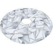 Chic Silver White Triangle Weihnachten Polyester Weihnachtsbaumdecke (Schrägansicht)