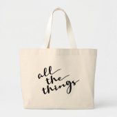 Chic Simple All things Moderne Script Jumbo Stoffbeutel (Vorne)