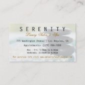 Chic Simple and Clean Wellness-Center Card Visitenkarte (Rückseite)