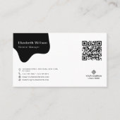 Chic Simple Business Logo Beruflich QR Code Visitenkarte (Vorderseite)