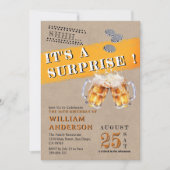 Chic Simple Cheers & Beers Ein überraschendes Part Einladung (Vorderseite)