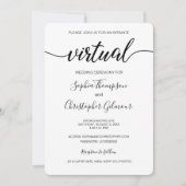 Chic Simple Custom LIVE VIRTUAL Wedding Einladung (Vorderseite)